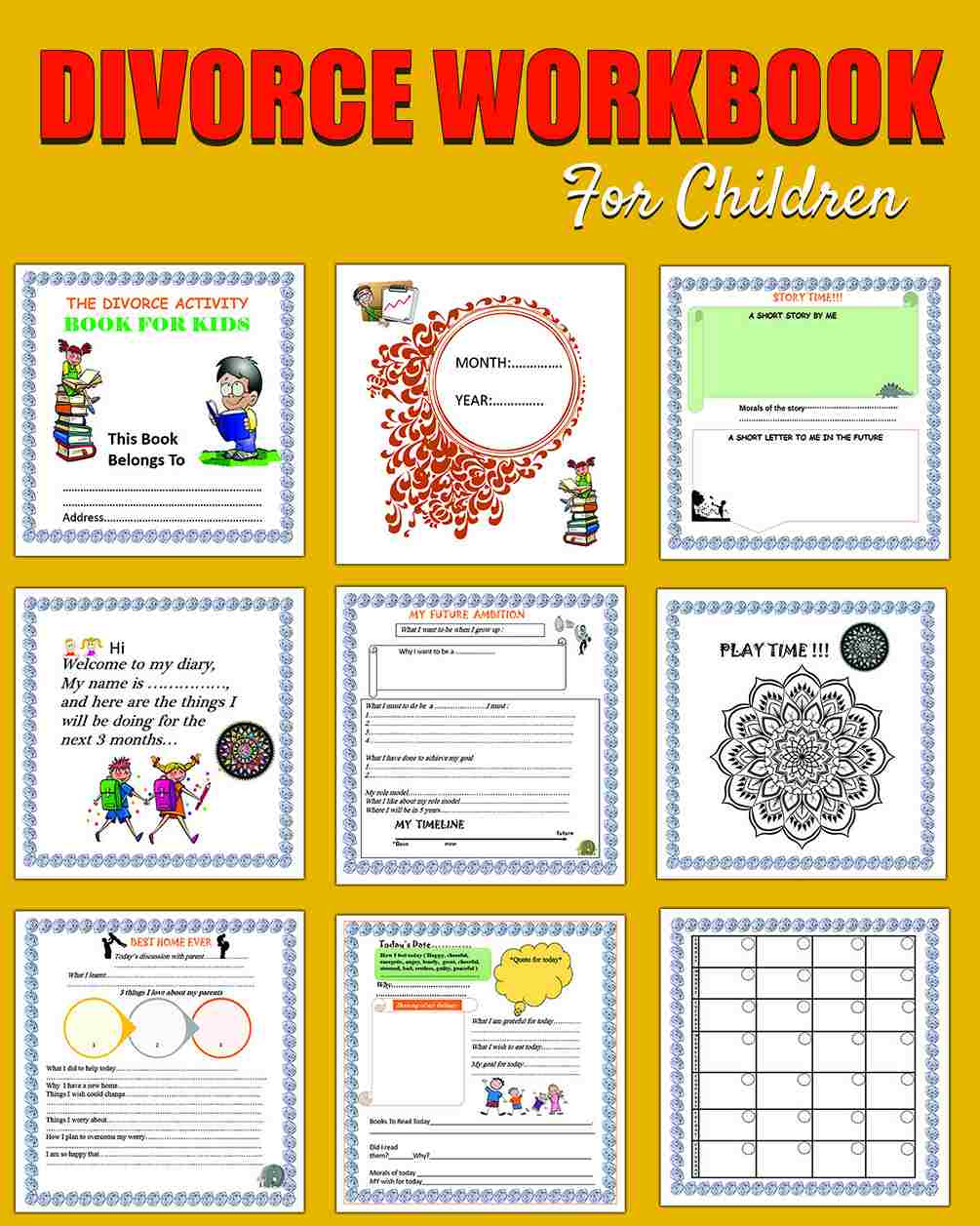 Divorce Activity Book for Kids 